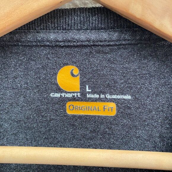 Carhartt Regular Fit Gray Long Sleeve Shirt Men's Large - Picture 4 of 5